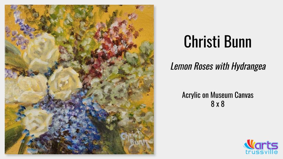 Christi Bunn, Lemon Roses with Hydrangea